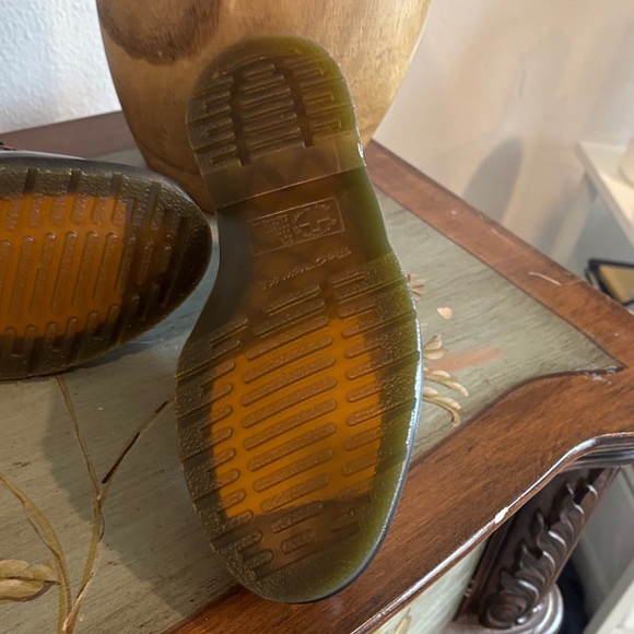 Dr. Martens Burgundy Loafers with Gold Detail - Picture 8 of 9